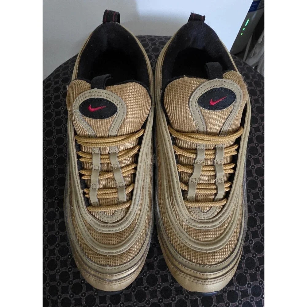 Nice NIKE Air Max 97 OG Golden Bullet (2023) DM0028-700 GOLD Sz 7.5 VGUC